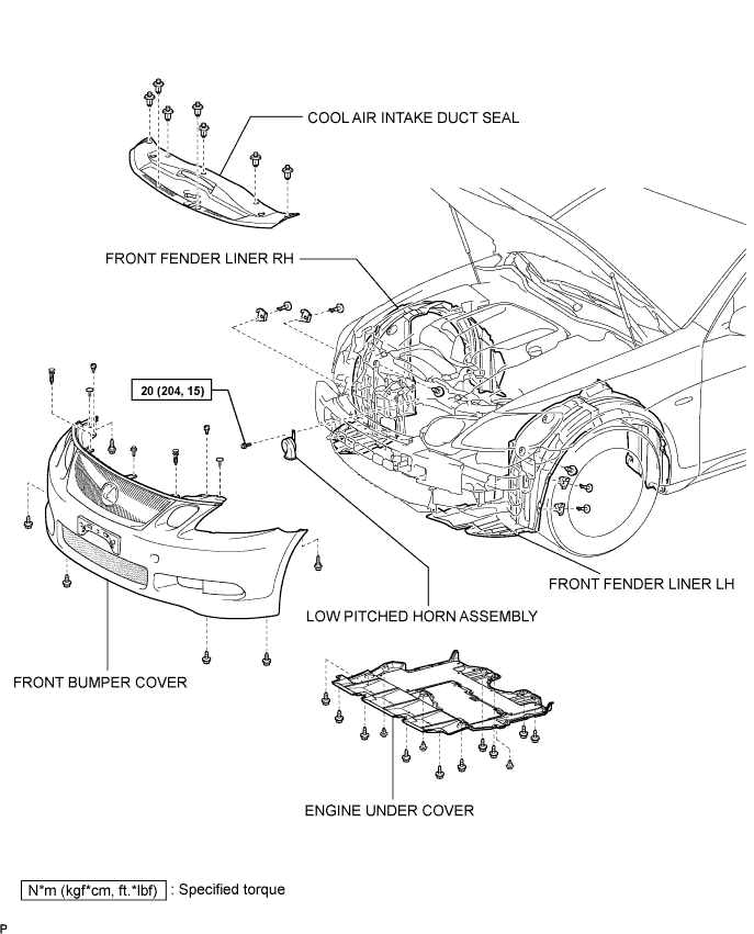 Lexus Gs430, Gs300. Uzs190 Grs190.Horn.Low Pitched Horn.Low Pitched Horn  Components