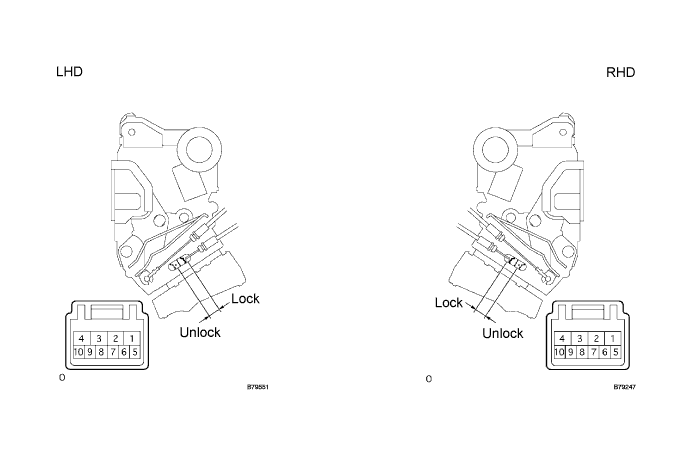 Lexus Gs430, Gs300. Uzs190 Grs190.Door Lock.Power Door Lock Control System.Front Door Lock On-Vehicle Inspection