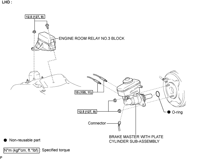 Lexus Gs430, Gs300. Uzs190 Grs190.Brake.Brake System.Brake Master Cylinder (W/ Vsc)  Components