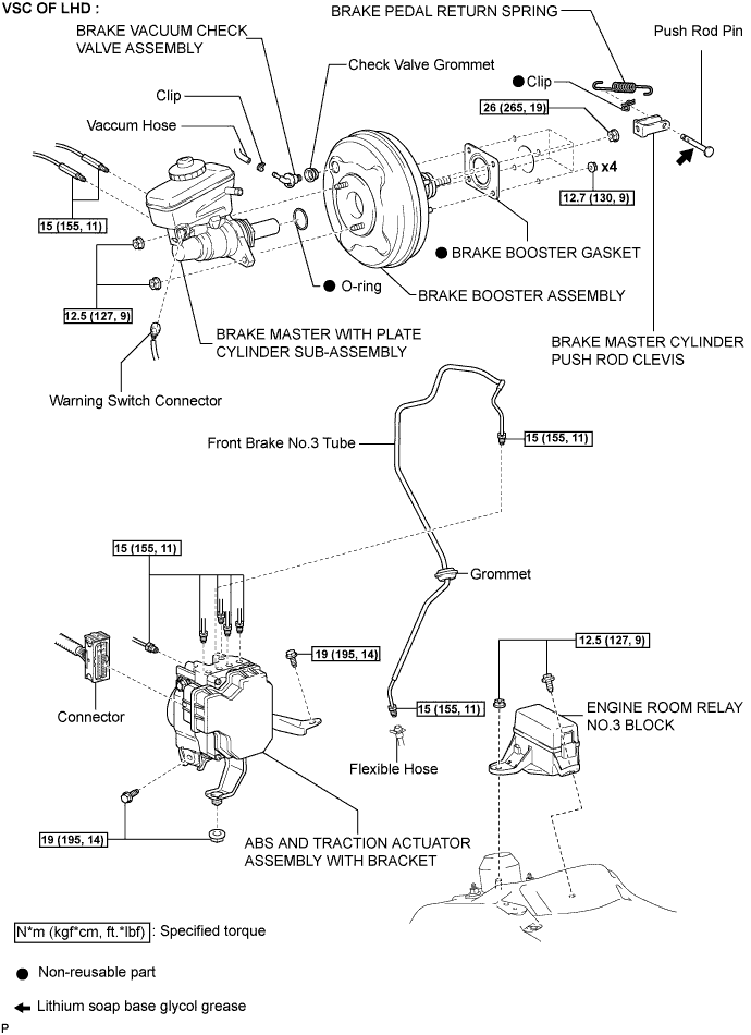 Lexus Gs430, Gs300. Uzs190 Grs190.Brake.Brake System.Brake Pedal  Components