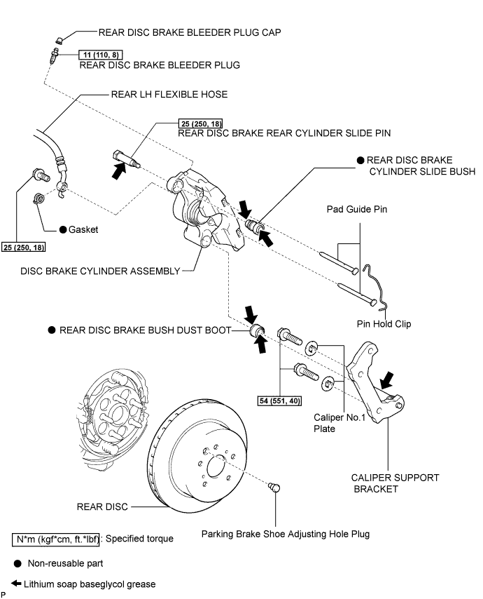 Lexus Gs430, Gs300. Uzs190 Grs190.Brake.Brake System.Rear Brake  Components