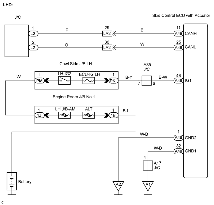 Lexus Gs430, Gs300. Uzs190 Grs190.Can Communication.Can Communication System.Can Communication System  Skid Control Ecu With Actuator Communication Stop Mode