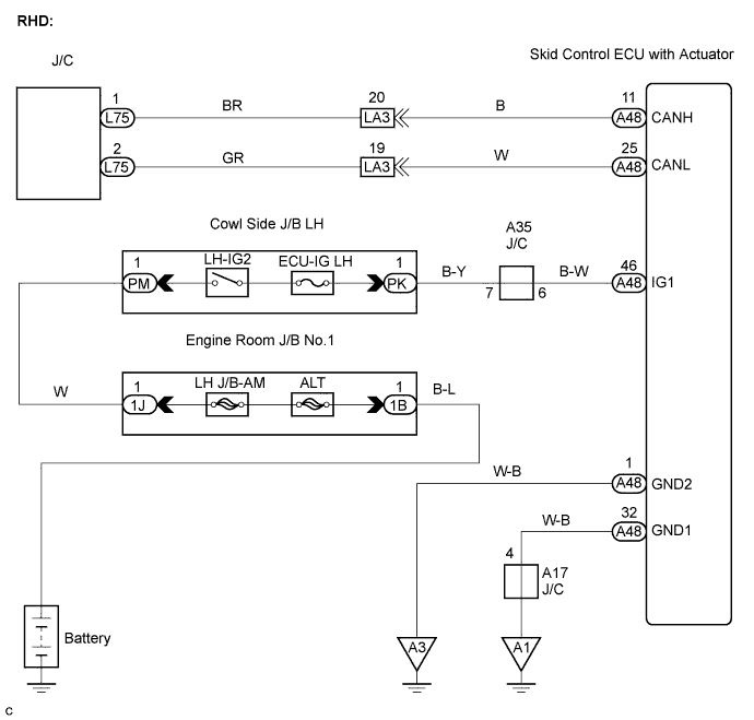 Lexus Gs430, Gs300. Uzs190 Grs190.Can Communication.Can Communication System.Can Communication System  Skid Control Ecu With Actuator Communication Stop Mode