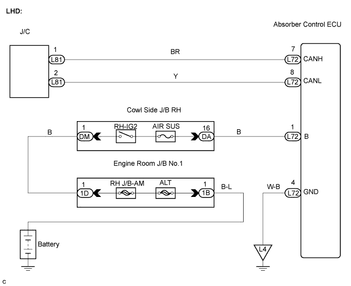 Lexus Gs430, Gs300. Uzs190 Grs190.Can Communication.Can Communication System.Can Communication System  Absorber Control Ecu Communication Stop Mode