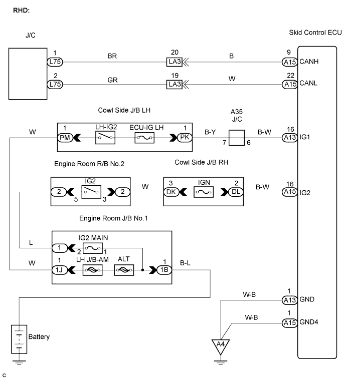 Lexus Gs430, Gs300. Uzs190 Grs190.Can Communication.Can Communication System.Can Communication System  Skid Control Ecu Communication Stop Mode