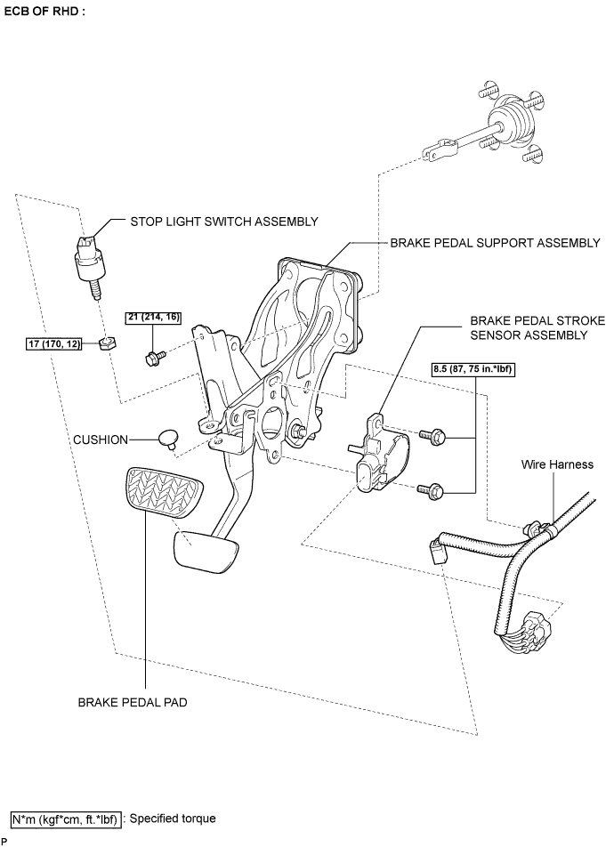 Lexus Gs430, Gs300. Uzs190 Grs190.Brake.Brake System.Brake Pedal  Components