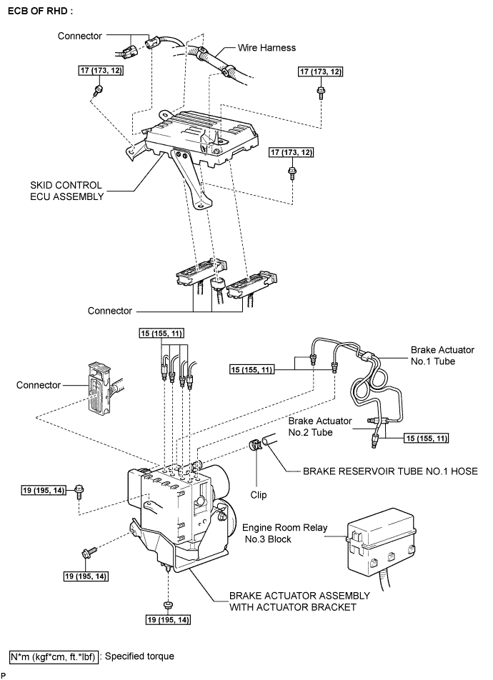 Lexus Gs430, Gs300. Uzs190 Grs190.Brake.Brake System.Brake Master Cylinder (W/ Ecb)  Components