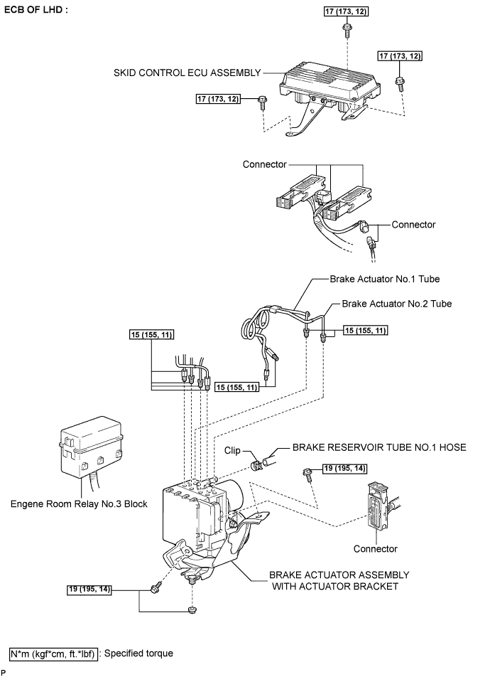 Lexus Gs430, Gs300. Uzs190 Grs190.Brake.Brake System.Brake Master Cylinder (W/ Ecb)  Components