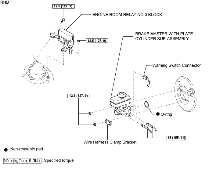 Lexus Gs430, Gs300. Uzs190 Grs190.Brake.Brake System.Brake Master Cylinder (W/ Vsc)  Components