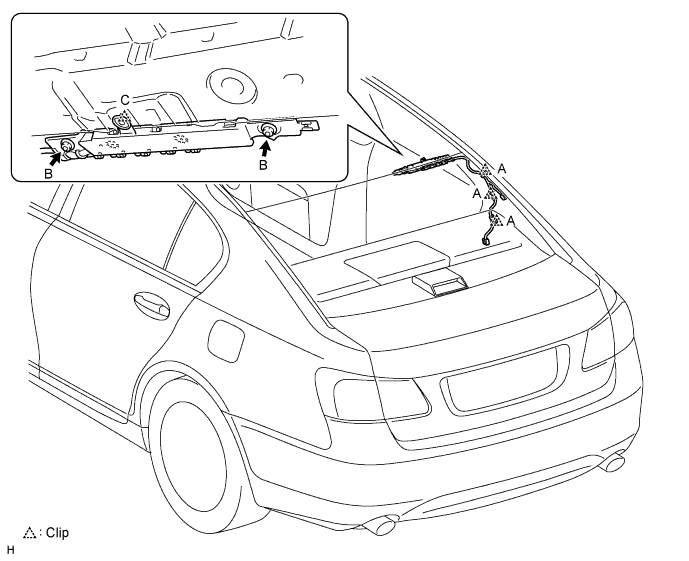 Lexus Gs430, Gs300. Uzs190 Grs190.Audio Visual.Audio And Visual System.Amplifier Antenna Removal