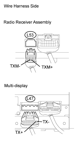 Lexus Gs430, Gs300. Uzs190 Grs190.Navigation.Navigation System.Navigation System  Avc-Lan Circuit Between Radio Receiver And Multi-Display