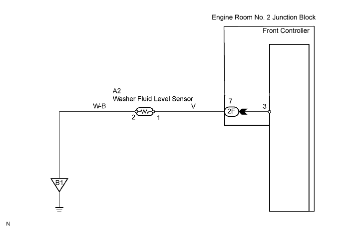 Lexus Gs430, Gs300. Uzs190 Grs190.Wiper And Washer.Wiper And Washer System.Wiper And Washer System  Washer Fluid Level Warning Switch Circuit
