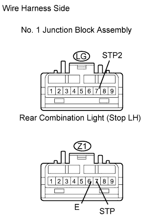 Lexus Gs430, Gs300. Uzs190 Grs190.Lighting.Lighting System.Lighting System  Stop Light Circuit