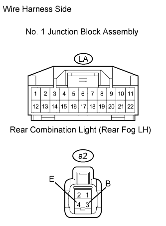 Lexus Gs430, Gs300. Uzs190 Grs190.Lighting.Lighting System.Lighting System  Rear Fog Light Circuit