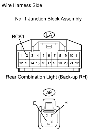 Lexus Gs430, Gs300. Uzs190 Grs190.Lighting.Lighting System.Lighting System  Back-Up Light Circuit