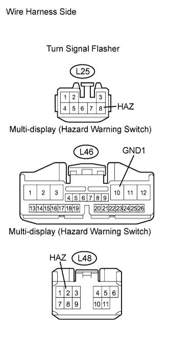Lexus Gs430, Gs300. Uzs190 Grs190.Lighting.Lighting System.Lighting System  Hazard Warning Switch Circuit