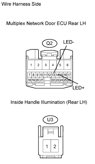 Lexus Gs430, Gs300. Uzs190 Grs190.Lighting.Lighting System.Lighting System  Inside Handle Illumination Light Circuit