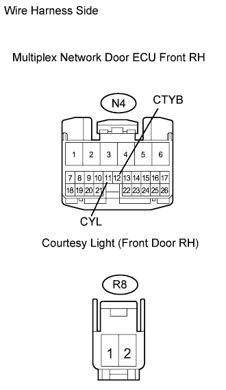 Lexus Gs430, Gs300. Uzs190 Grs190.Lighting.Lighting System.Lighting System  Door Courtesy Light Circuit