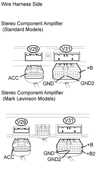 Lexus Gs430, Gs300. Uzs190 Grs190.Navigation.Navigation System.Navigation System  Stereo Component Amplifier Power Source Circuit