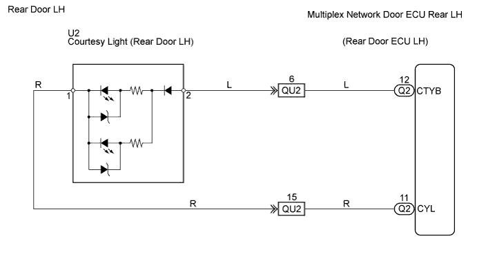 Lexus Gs430, Gs300. Uzs190 Grs190.Lighting.Lighting System.Lighting System  Door Courtesy Light Circuit