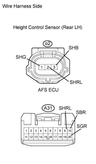Lexus Gs430, Gs300. Uzs190 Grs190.Lighting.Lighting System.Lighting System  Height Control Sensor Circuit