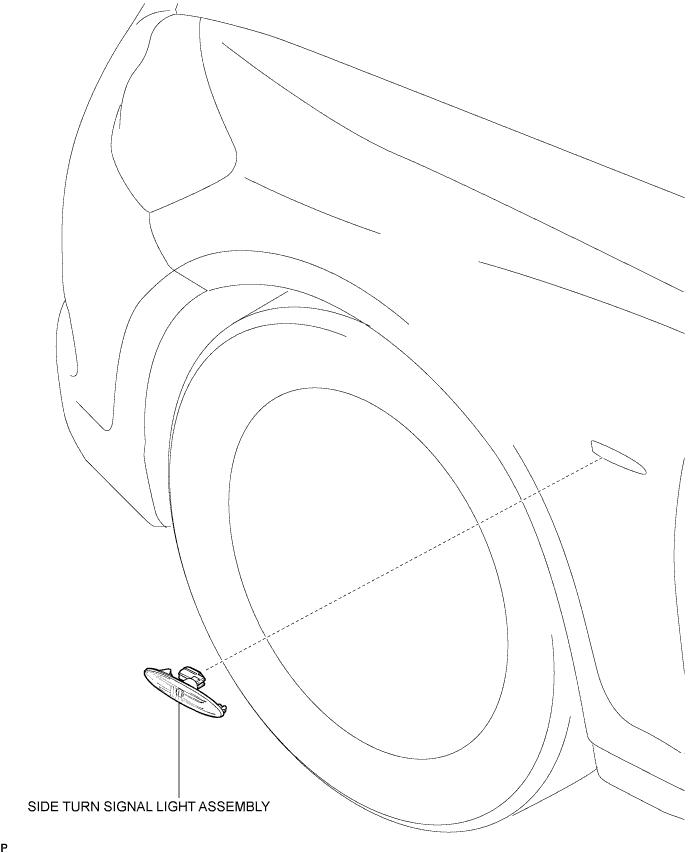 Lexus Gs430, Gs300. Uzs190 Grs190.Lighting.Lighting System.Side Turn Signal Light Assembly  Components