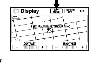 Lexus Gs430, Gs300. Uzs190 Grs190.Navigation.Navigation System.Navigation System  Display Does Not Dim (Night Screen) With Tail Switch On