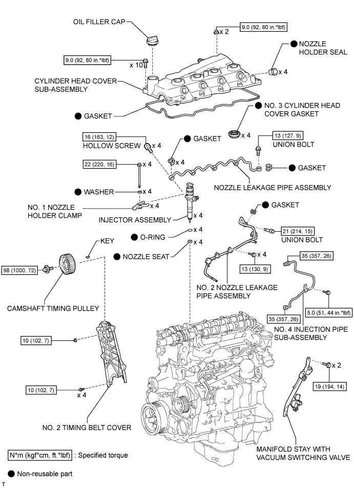 Land Cruiser, Land Cruiser Prado. Grj150 Trj150,155 Kdj150,155 Lj150, Gdj150,155.1Kd-Ftv Engine Mechanical.Engine.Camshaft  Components