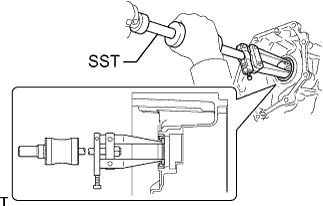 Land Cruiser, Land Cruiser Prado. Grj150 Trj150,155 Kdj150,155 Lj150, Gdj150,155.Ac60F Automatic Transmission Transaxle.Automatic Transmission System (For 1Gr-Fe).Transfer Adapter Oil Seal  Replacement