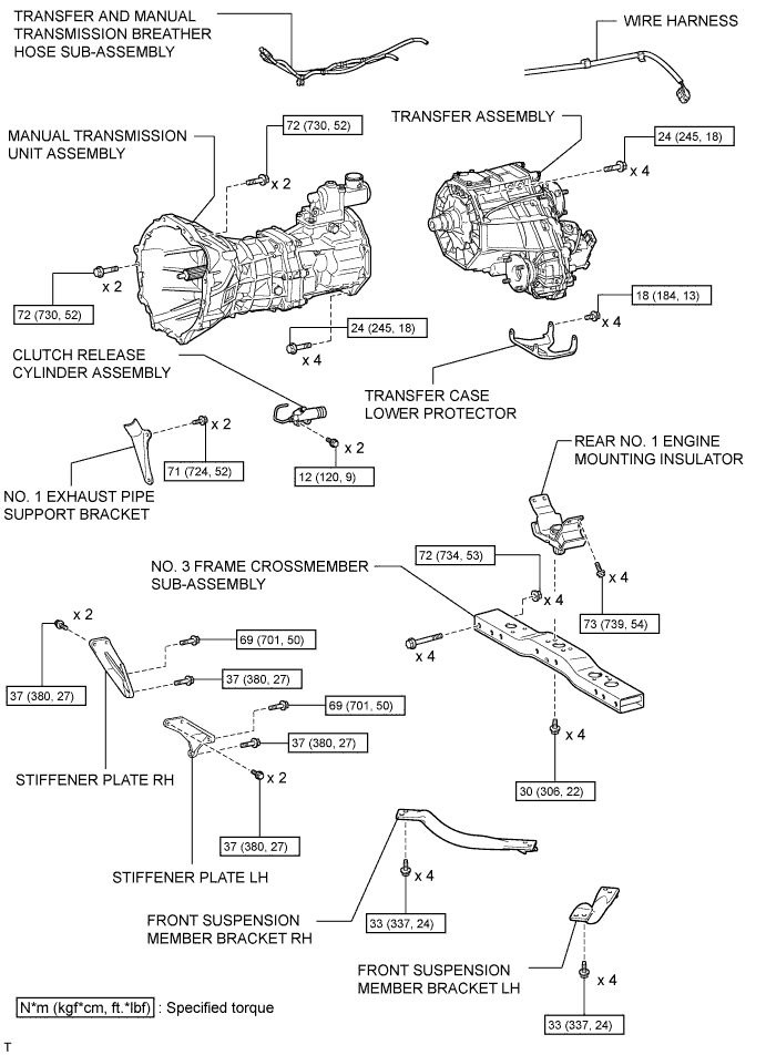 Land Cruiser, Land Cruiser Prado. Grj150 Trj150,155 Kdj150,155 Lj150, Gdj150,155.G52F Manual Transmission Transaxle.Manual Transmission System.Manual Transmission Assembly  Components