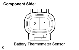 Codigo de problema de diagnostico P0516 P0517 Motor 4GR-FSE.  Desconecte el conector del sensor del termometro de bateria A47.
