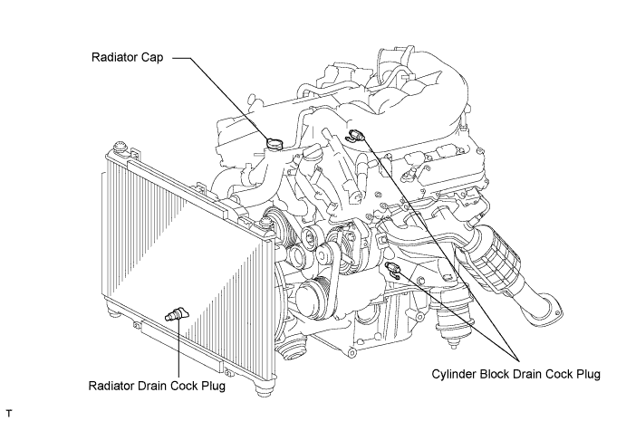 Engine Coolant Temperature Sensor - Removal. 4GR-FSE ENGINE CONTROL SYSTEM. Lexus IS250 IS220d GSE20 ALE20