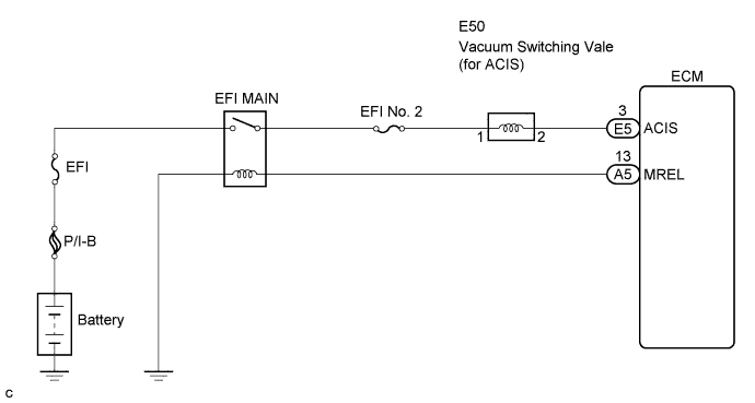 Codigo de problema de diagnostico P0660 Motor 4GR-FSE.  Diagrama de cableado