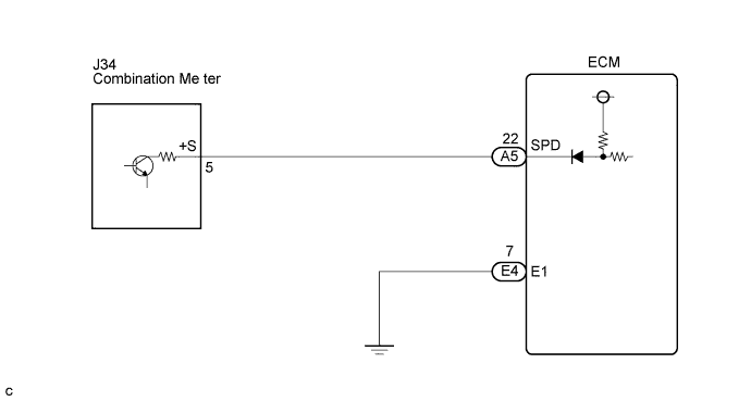 Codigo de problema de diagnostico P0500 Diagrama de cableado del motor 4GR-FSE