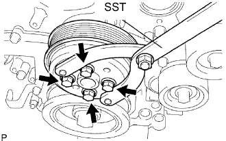Lexus Is250, Is220D. Gse20 Ale20.4Gr-Fse Lubrication.Lubrication System.Oil Pump  Removal