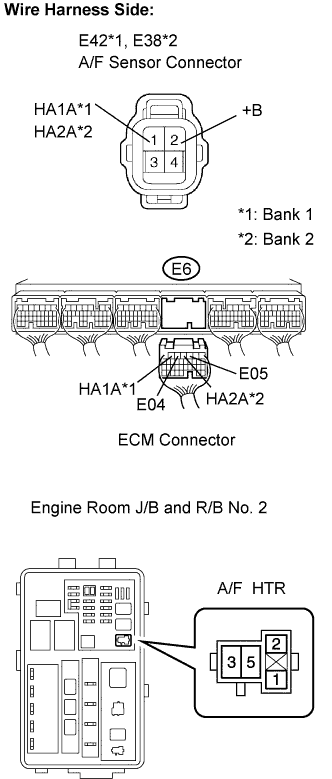 Lexus Is250, Is220D. Gse20 Ale20.4Gr-Fse Engine Control System.Sfi System.
Dtc
  P0031  Oxygen (A/F) Sensor Heater Control Circuit Low (Bank 1 Sensor 1)