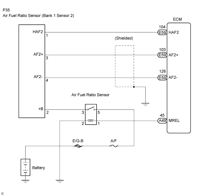 Lexus Is250, Is220D. Gse20 Ale20.2Ad-Fhv Engine Control System.Ecd System.
Dtc
P2237 Oxygen (A/F) Sensor Pumping Current Circuit / Open (Bank 1 Sensor 1)