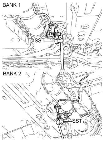 Lexus Is250, Is220D. Gse20 Ale20.4Gr-Fse Emission Control.Emission Control System.Air Fuel Ratio Sensor (For Sensor 1)  Removal
