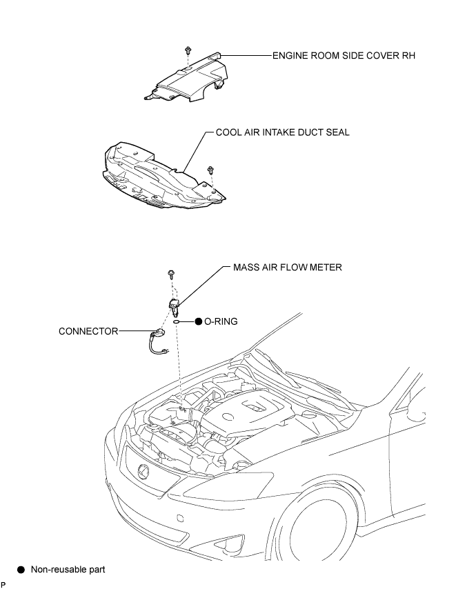 Lexus Is250, Is220D. Gse20 Ale20.2Ad-Fhv Engine Control System.Ecd System.Mass Air Flow Meter  Components