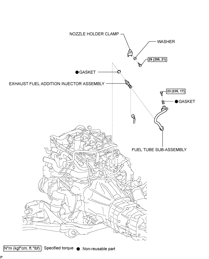 Lexus Is250, Is220D. Gse20 Ale20.2Ad-Fhv Emission Control.Emission Control System.Exhaust Fuel Addition Injector  Components