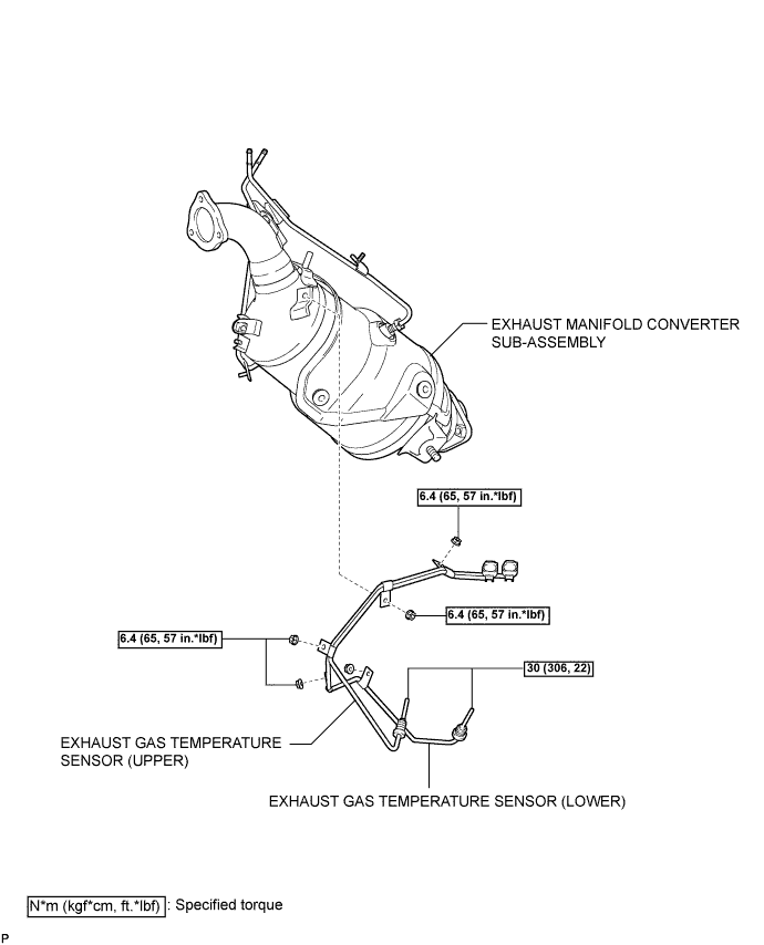 Lexus Is250, Is220D. Gse20 Ale20.2Ad-Fhv Emission Control.Emission Control System.Exhaust Gas Temperature Sensor  Components