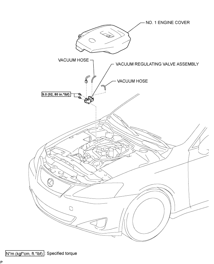 Lexus Is250, Is220D. Gse20 Ale20.2Ad-Fhv Intake.Intake Air Control System.Vacuum Regulating Valve  Components
