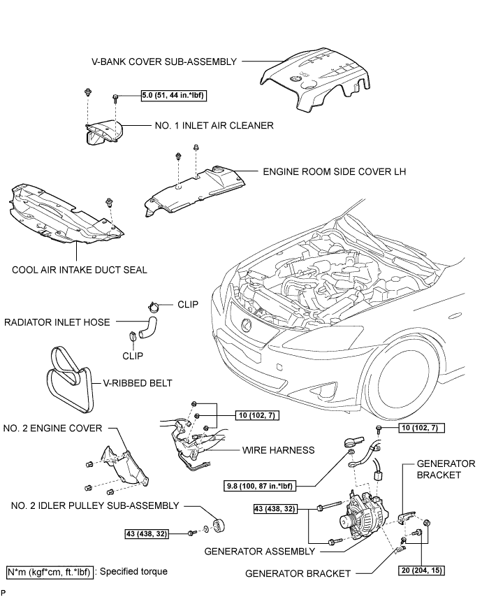 Lexus Is250, Is220D. Gse20 Ale20.4Gr-Fse Charging.Charging System.Generator  Components