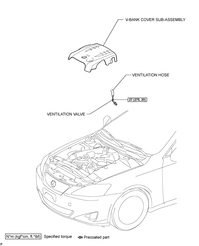 Lexus Is250, Is220D. Gse20 Ale20.4Gr-Fse Emission Control.Emission Control System.Ventilation Valve  Components