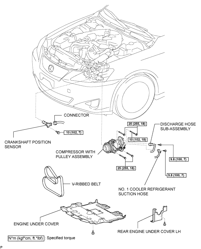 Lexus Is250, Is220D. Gse20 Ale20.4Gr-Fse Engine Control System.Sfi System.Crankshaft Position Sensor  Components