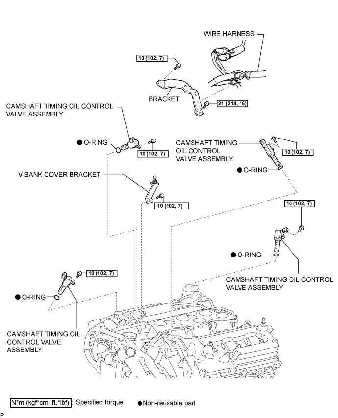Lexus Is250, Is220D. Gse20 Ale20.4Gr-Fse Engine Control System.Sfi System.Camshaft Timing Oil Control Valve Assembly  Components