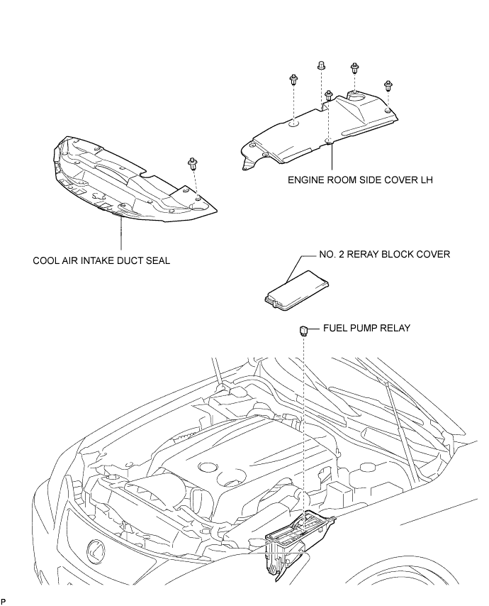 Lexus Is250, Is220D. Gse20 Ale20.4Gr-Fse Engine Control System.Sfi System.Fuel Pump Relay  Components