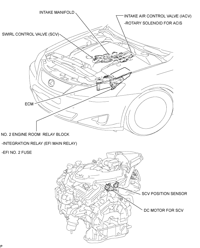 Lexus Is250, Is220D. Gse20 Ale20.4Gr-Fse Intake.Intake System.Intake System  Parts Location