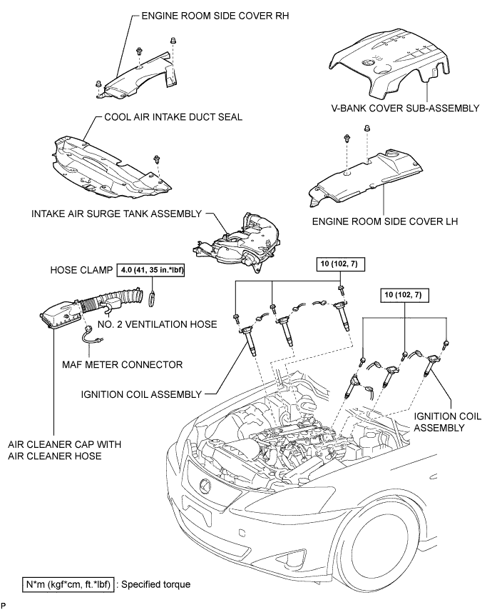 Lexus Is250, Is220D. Gse20 Ale20.4Gr-Fse Ignition.Ignition System.Ignition Coil  Components