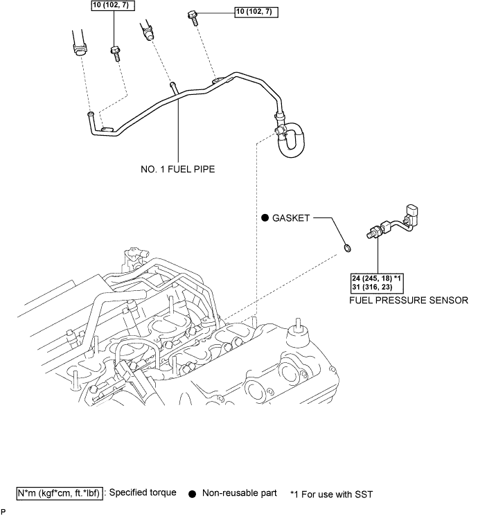 Lexus Is250, Is220D. Gse20 Ale20.4Gr-Fse Fuel.Fuel System.Fuel Pressure Sensor  Components